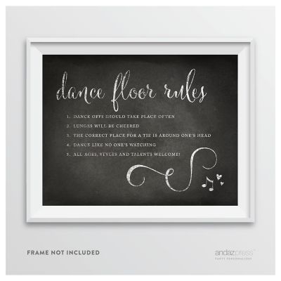 Vintage Chalkboard Dance Rules Sign Image 1