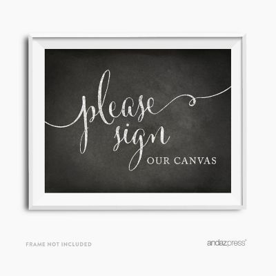 Vintage Chalkboard Guest Canvas Sign Image 1