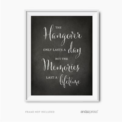 Vintage Chalkboard Hangover Memo Sign Image 1