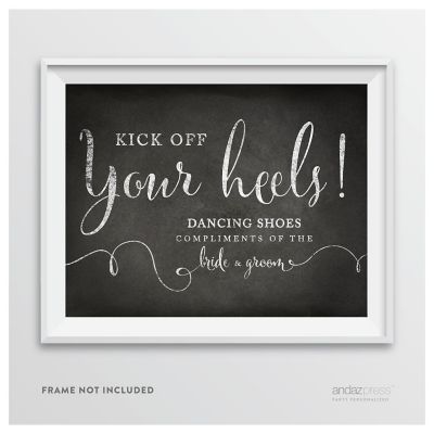 Vintage Chalkboard Kick Off Heels Sign Image 1