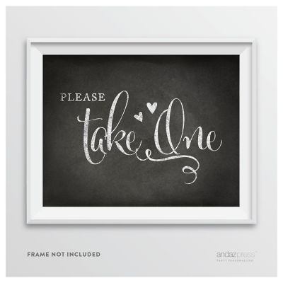 Vintage Chalkboard Please Take One Sign Image 1