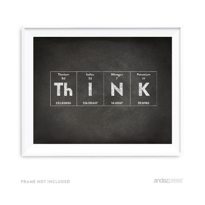 Vintage Chalkboard Think 8.5x11 sign Image 1