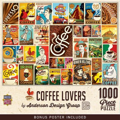 Vintage Posters - Coffee Lovers 1000 Piece Jigsaw Puzzle Image 1