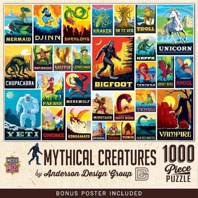 Vintage Posters - Mythical Creatures 1000 Piece Jigsaw Puzzle Image 1