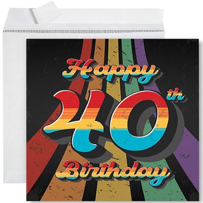 Vintage Rainbow 40th Jumbo 8.5x11IN Image 1