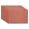 Vintage Red & White 2-Tone Ribbed Placemat (Set Of 6) Image 1