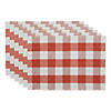 Vintage Red Buffalo Check Ribbed Placemat (Set Of 6) Image 1