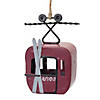 Vintage Ski Gondola Ornament (Set Of 12) 4.5"H Metal Image 1