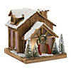 Vintage Ski Lodge Lighted Display 13.75"L X 14.25"H Wood Image 1