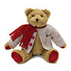 Vintage Teddy Bear With Coat And Scarf 14"H Polyester Image 1