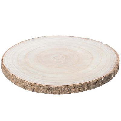 Vintiquewise Barky Natural Wood Slabs Rustic Ornament Slice Tray Table Charger - Approximately 14 Inch Dia Image 2