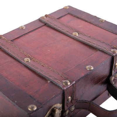 Vintiquewise Old-fashioned Small Suitcase with Straps Image 3