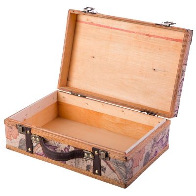 Vintiquewise Old World Map Suitcase Image 2