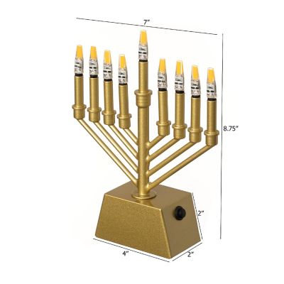 Vintiquewise V-Shape Menorah Gold Image 3
