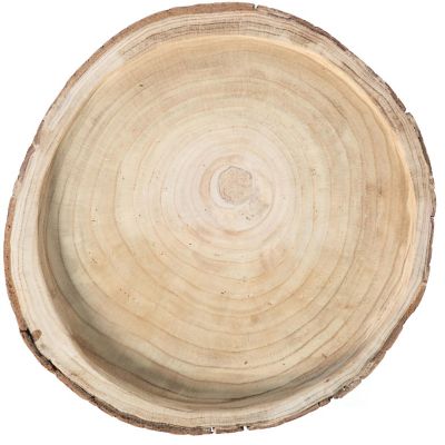 Vintiquewise Wood Tree Bark Indented Display Tray Serving Plate Platter Charger - 18 Inch Dia Image 3