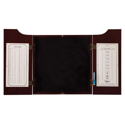 Viper Razorback Sisal Dartboard, Hudson Mahogany Cabinet, Padded Mat and Black Mariah Steel Tip Darts Image 2
