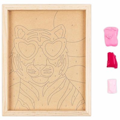 Vivid by Brea Reese: Clay Painting Art Kit, Wild Tiger, DIY Clay-By-Number Image 2