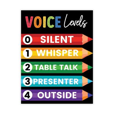 Voice Levels Chart Rainbow 8.5x11in Image 1