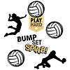 Volleyball Cutouts - 6 Pc. Image 1