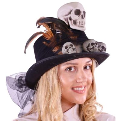 Voodoo Mini Skull Top Hat Image 1