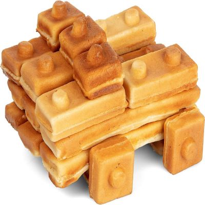 Waffle Wow! Building Brick Electric Waffle Maker- Cook Fun, Buildable Waffles, Pancakes in Minutes - Build Houses, Cars & More Out of Stackable Waffles Image 2