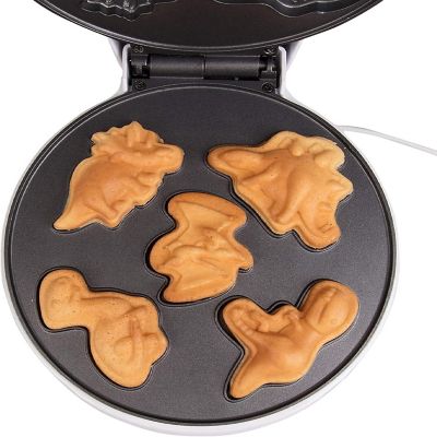 Waffle Wow! Dinosaur Mini Waffle Maker - 5 Different 3D Shaped Dinos in Minutes - Electric Non-Stick - Make Breakfast Fun Image 3