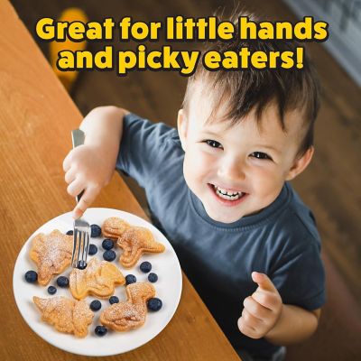 Waffle Wow! Dinosaur Mini Waffle Maker - 5 Different 3D Shaped Dinos in Minutes - Electric Non-Stick - Make Breakfast Fun Image 3