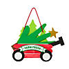 Wagon with Handprint Christmas Tree Ornament Craft Kit - Makes 12 Image 1