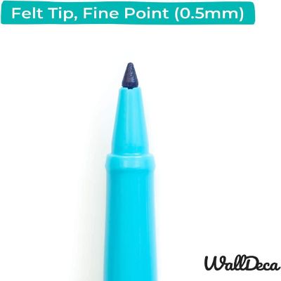 WallDeca Felt Tip Pens, Made for Everyday Writing, Journals, Notes and Doodling (12-Pack) Image 3
