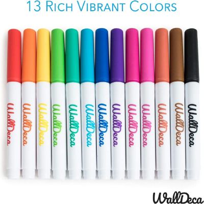 WallDeca (Multicoloured - 13Pk) Low-Odor Dry Erase Markers Image 3
