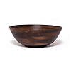 Walnut Finish Footed Bowl, Large Image 1