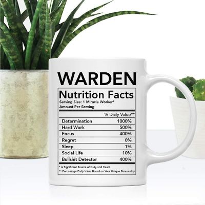 Warden Nutritional Facts Coffee Mug Image 1