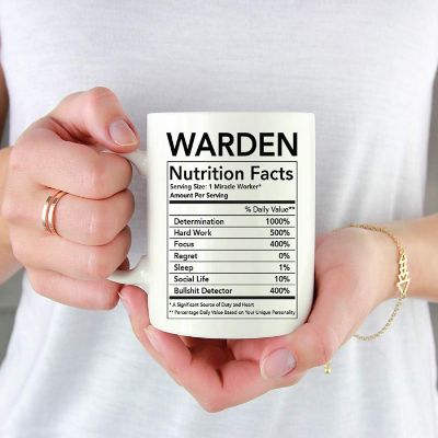 Warden Nutritional Facts Coffee Mug Image 1