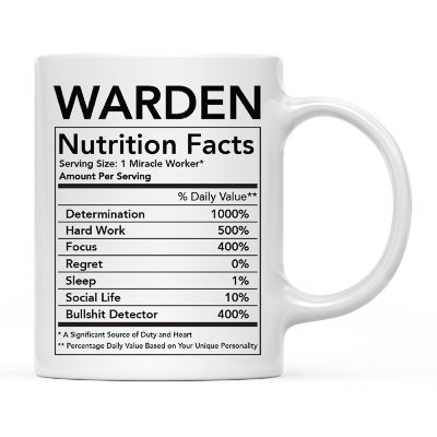 Warden Nutritional Facts Coffee Mug Image 2