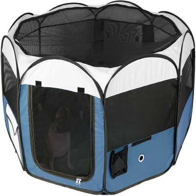 Ware Deluxe Pop-Up Playpen For Animals Pets Blue Image 1