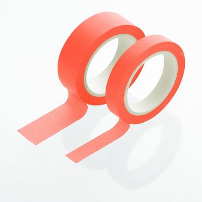 Washi Tape 8 &amp; 15mm x 10m Solid Dark Coral Image 2