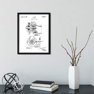 Water Pump Engine Patent 1Pk 8.5x11in Image 1