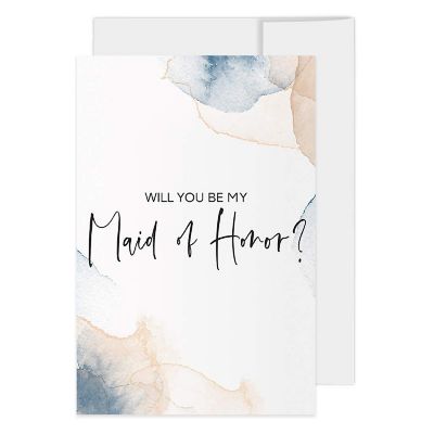 Watercolor Bridesmaid Proposal 4x6IN 16PC Image 1