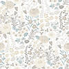 Waverly fiona floral peel & stick wallpaper neutral Image 1