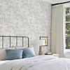 Waverly fiona floral peel & stick wallpaper neutral Image 2