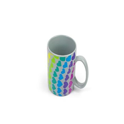 We Are In This Together Rainbow Window Hearts Ceramic Coffee Mug  16 Ounces Image 2