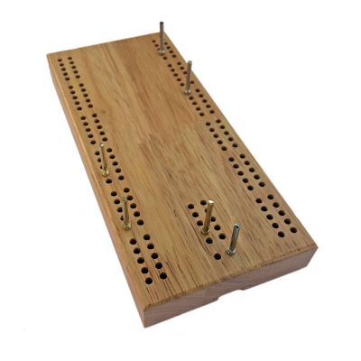 WE Games 7 Inch Travel Cribbage Board - Made of Solid Hardwood , 2 Players Image 1
