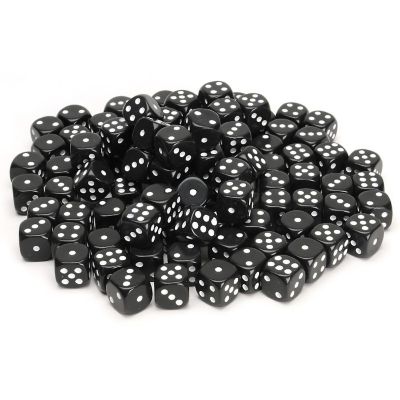 WE Games Black Dice with Rounded Corners - 100 Pack Image 1
