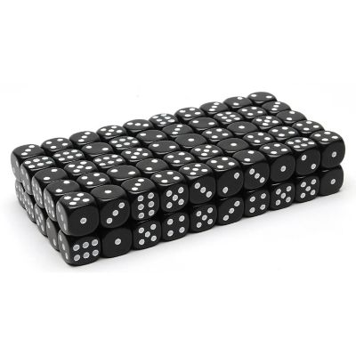 WE Games Black Dice with Rounded Corners - 100 Pack Image 1