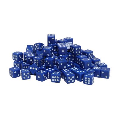 WE Games Blue Square Cornered Dice - 100 Pack Image 1