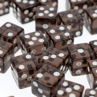 WE Games Clear Black Dice with Squared Corners - 100 Pack Image 2