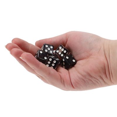 WE Games Clear Black Dice with Squared Corners - 100 Pack Image 3