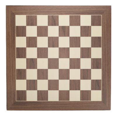WE Games Deluxe Walnut and Sycamore Wooden Chess Board - 21.75 inches Image 1