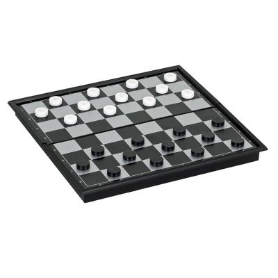 WE Games Foldable Travel Magnetic Checkers Set Image 1