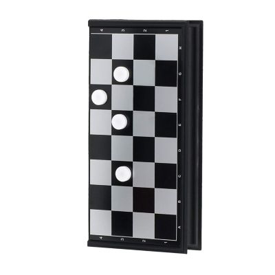 WE Games Foldable Travel Magnetic Checkers Set Image 1